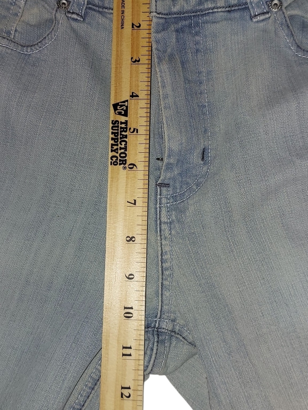 Chico's Platinum Gray-Blue Flare Jeans - Picture 3 of 6